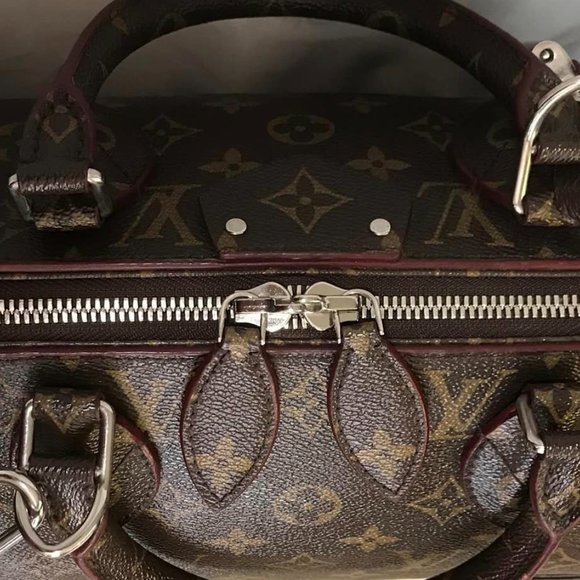 LOUIS VUITTON MONOGRAM SHINE DOC PM IN BORDEAUX RETAIL $2960-100% AUTHENTIC - Picture 7 of 16